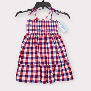 Cat & Jack Baby Girls’ Plaid Smocked Tank Dress 12M 18M NWT